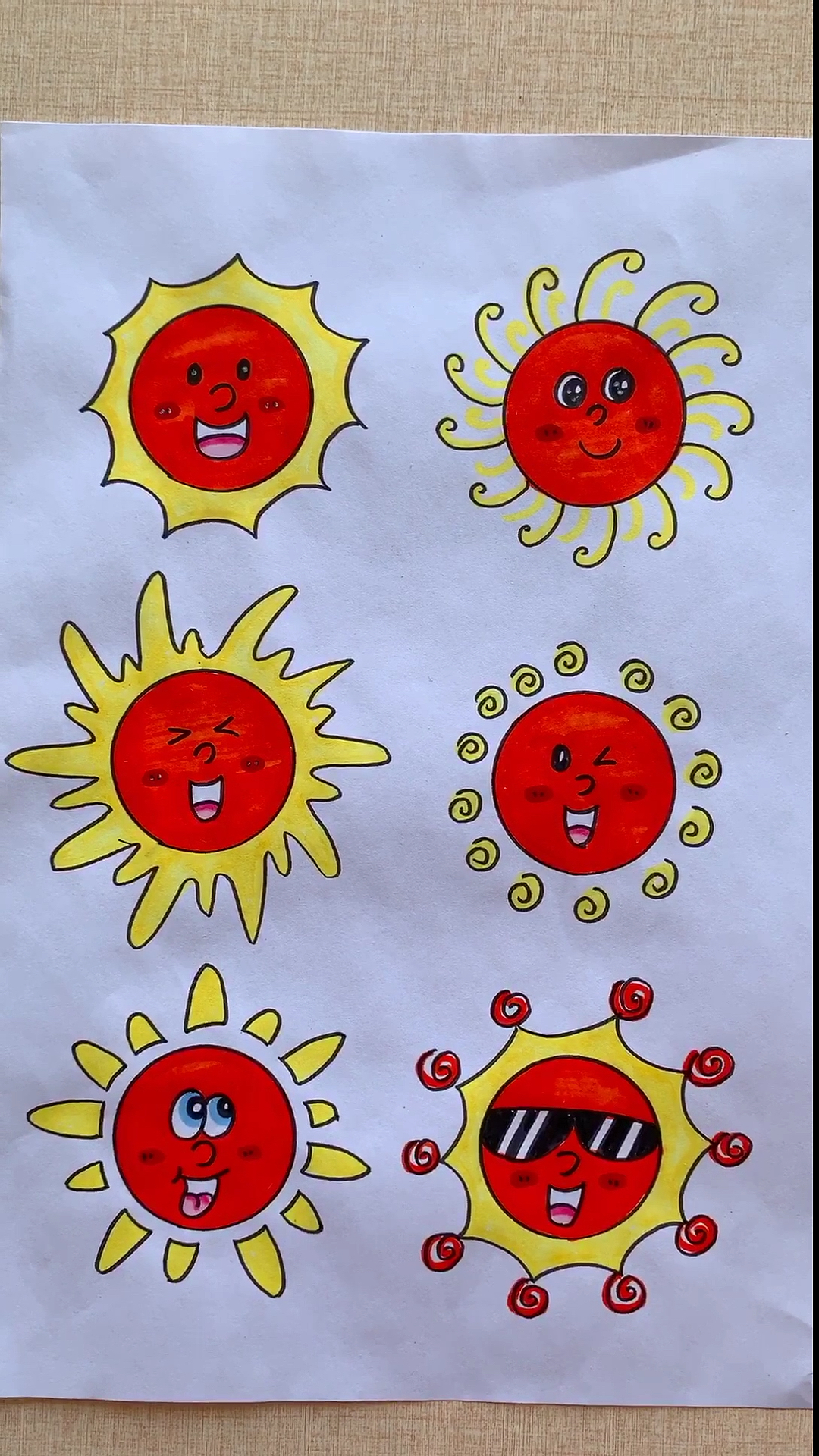 简笔画#简笔画太阳的不同画法