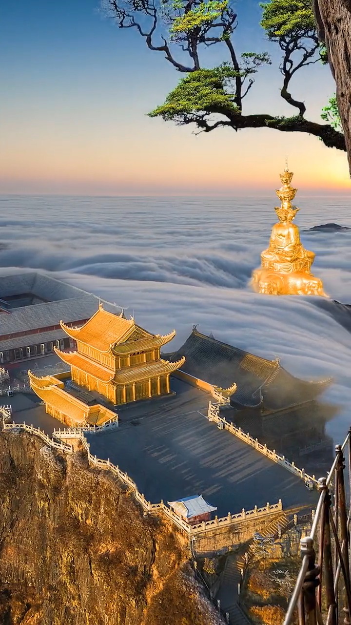 峨眉山金顶云海奇观