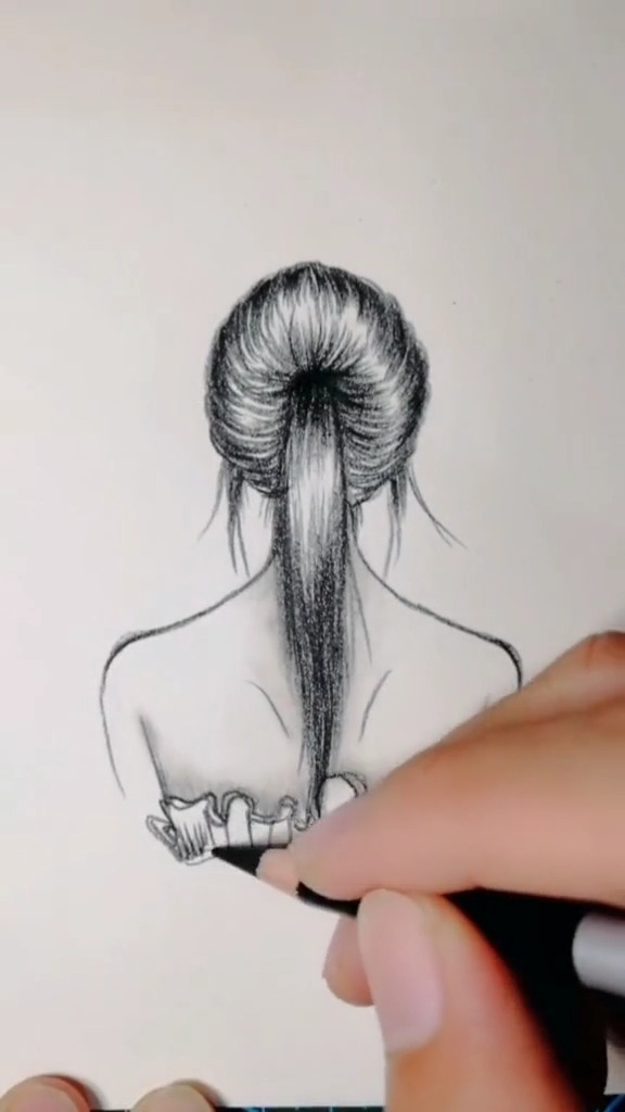 教你画马尾辫,你学会了吗?