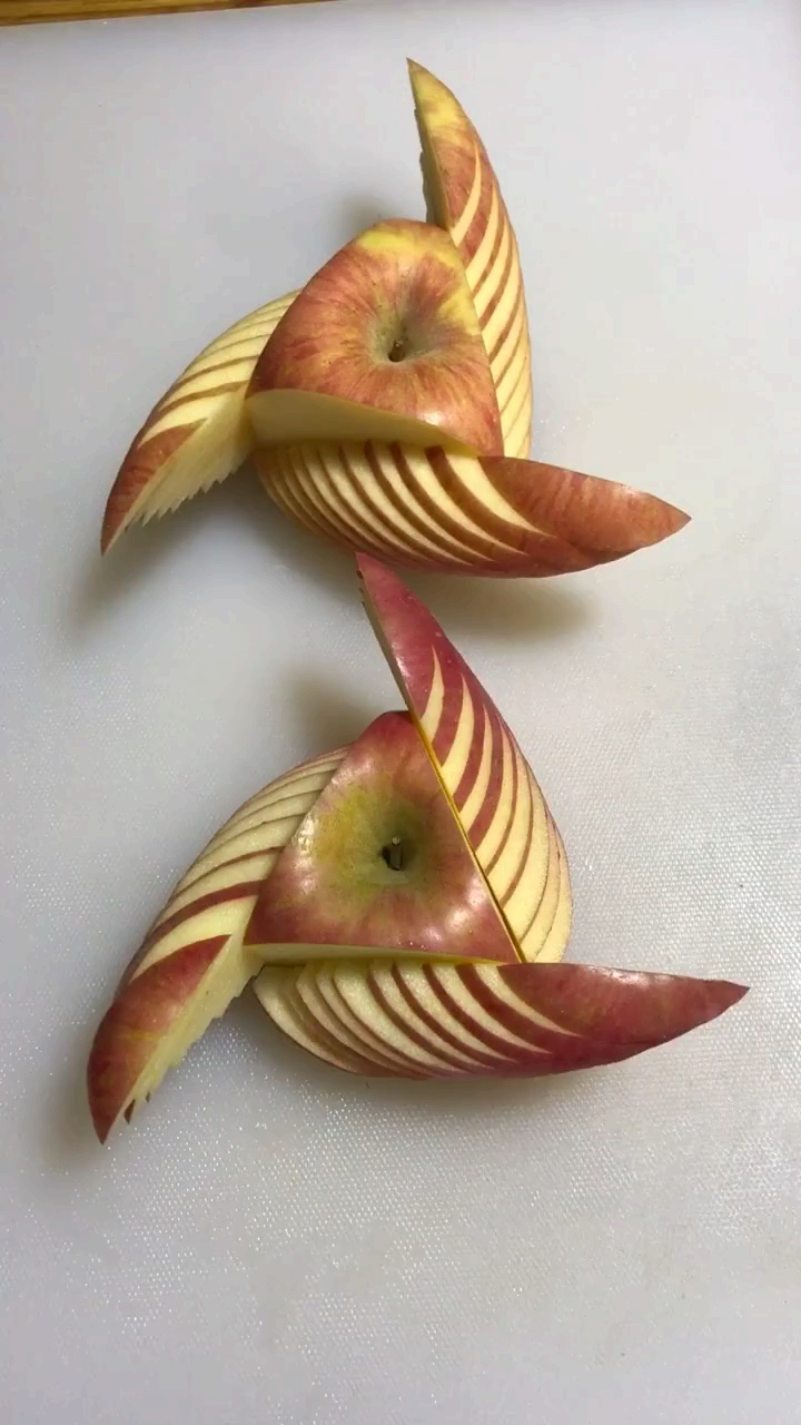 全民好物节#最简单的苹果切法#水果雕刻@全民小助手