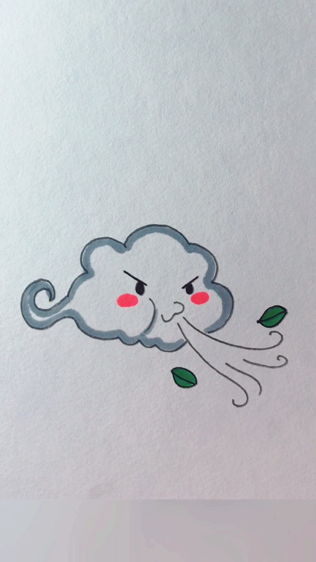 画画原来如此简单#画超强台风"利奇马"