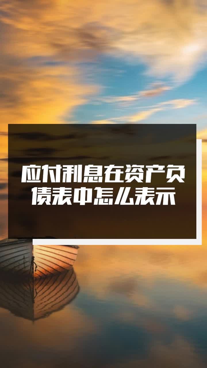 应付利息在资产负债表中怎么表示