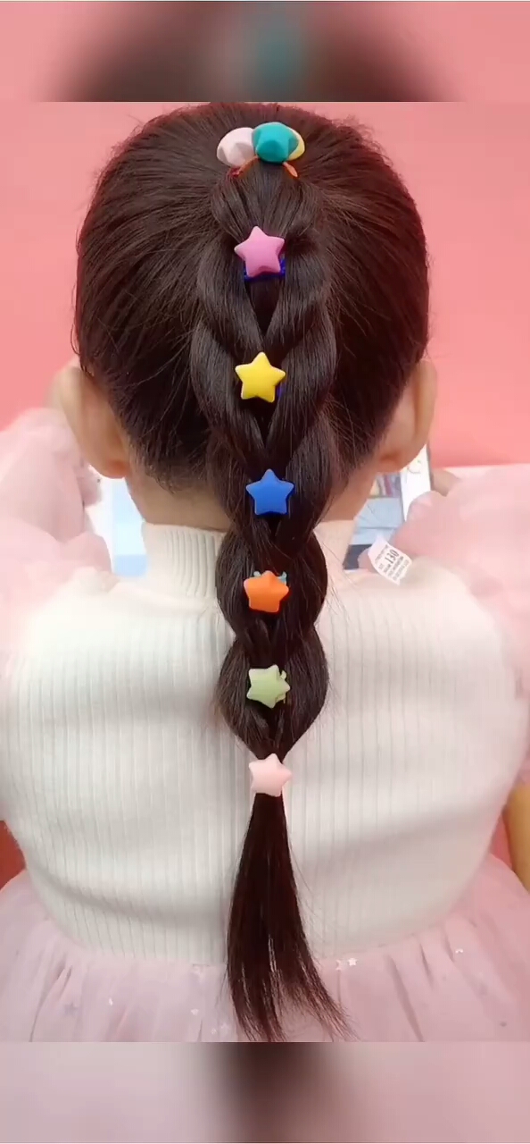 郊游踏青#儿童星星高马尾,人人都可以学会