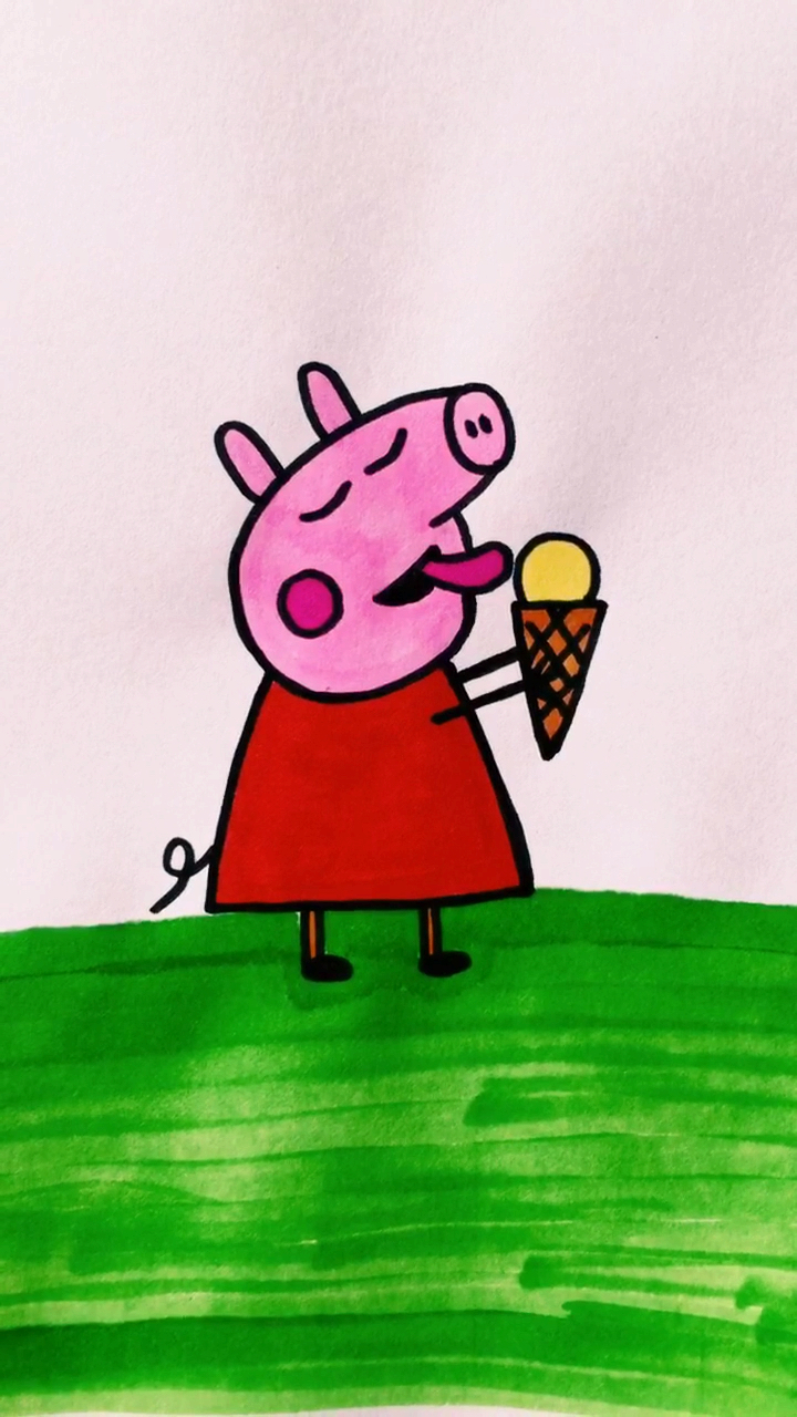 简笔画佩琪#一起来画佩奇