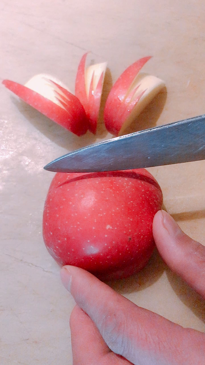 苹果花摆盘经典切法
