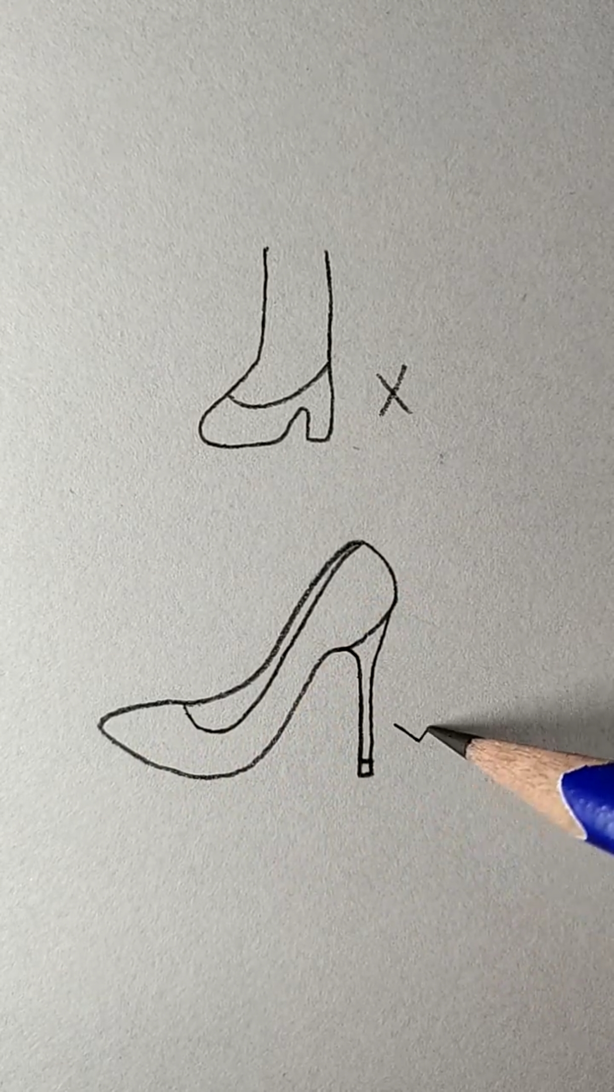 高跟鞋手绘图片 铅笔图片