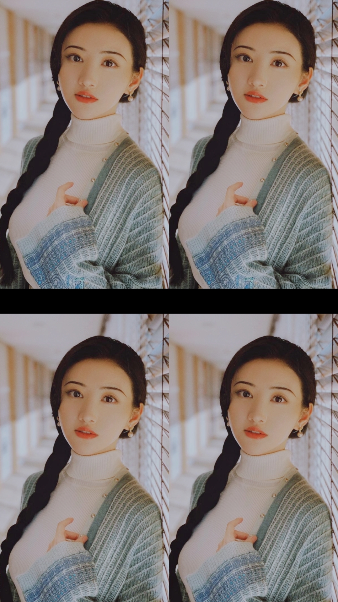 我爱唱歌#景甜这麻花辫太美了,古朴又温柔