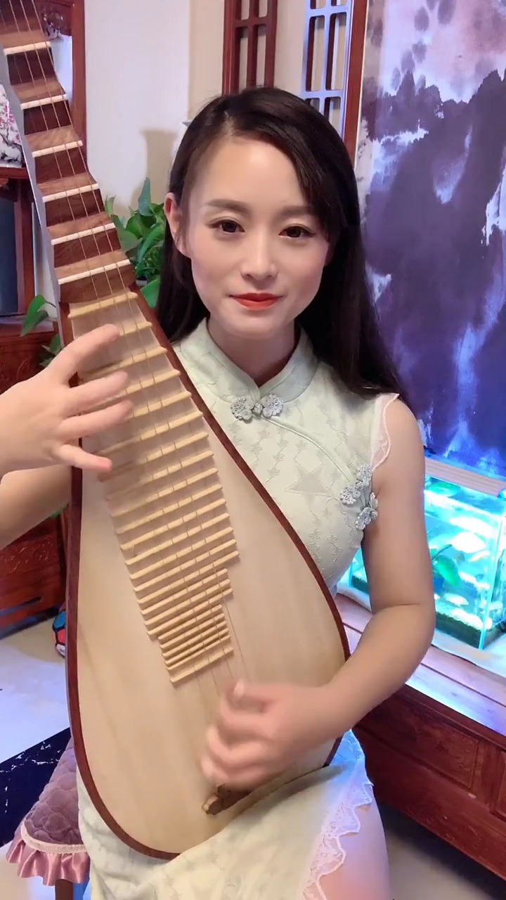 迷惑行为大赏#旗袍美女琵琶弹奏《弹起我心爱的土琵琶》,优美的旋律