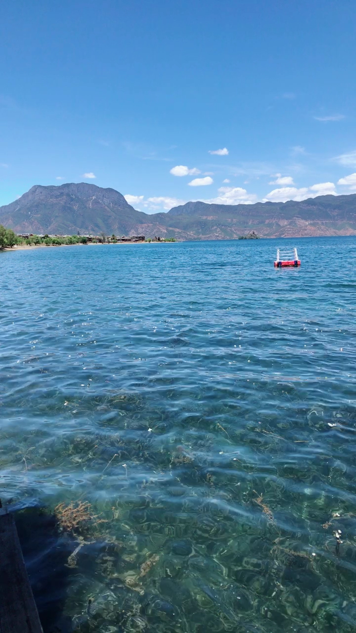 泸沽湖的水,清澈见底