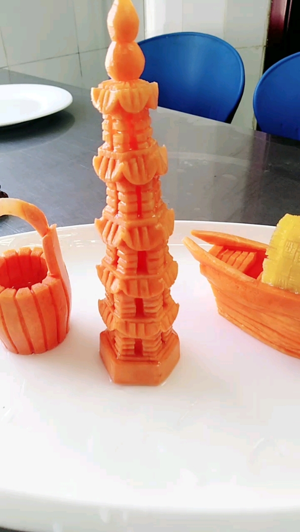 萝卜做船造型图片