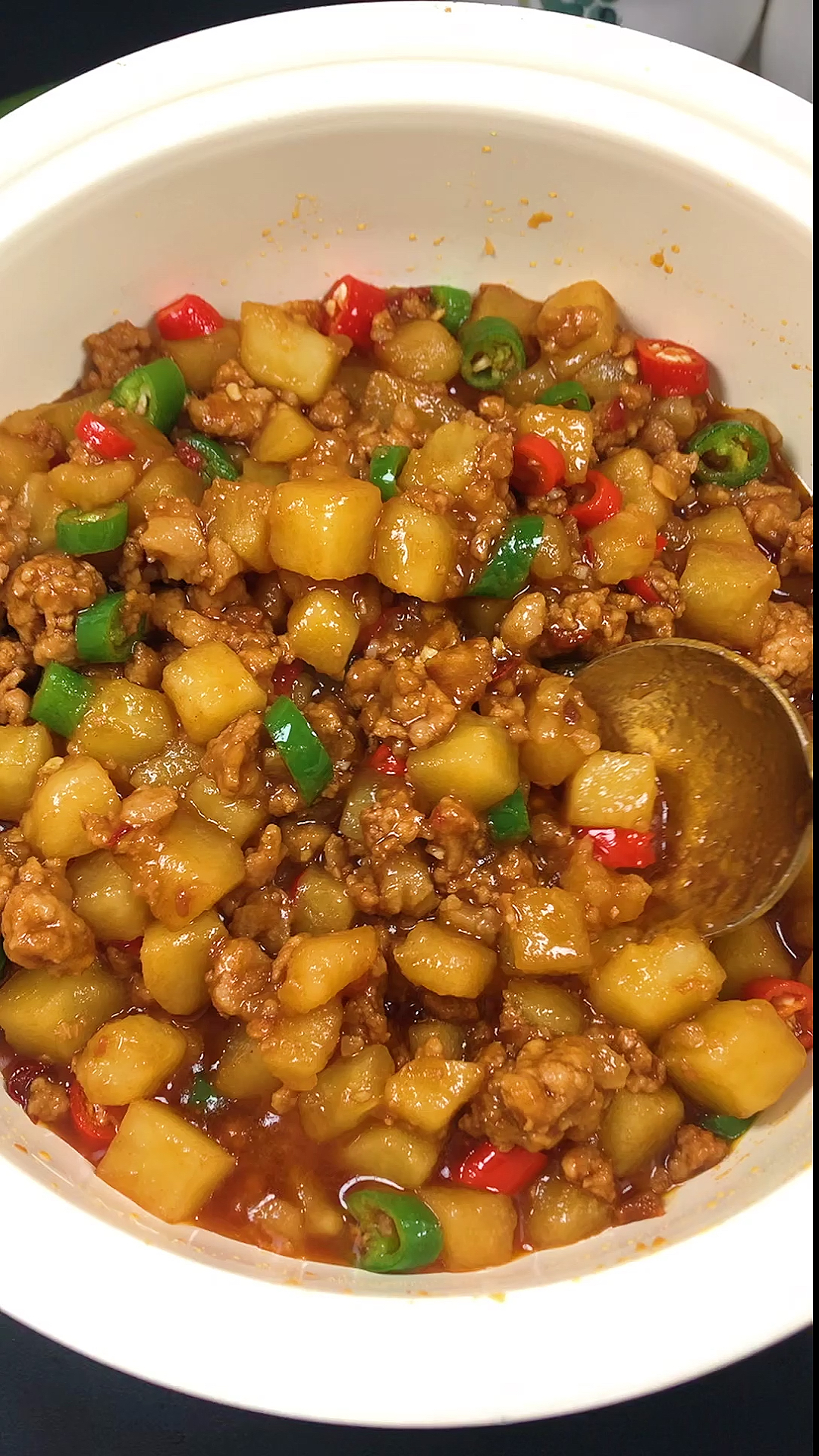 我要上热门#肉末土豆丁很是下饭哦