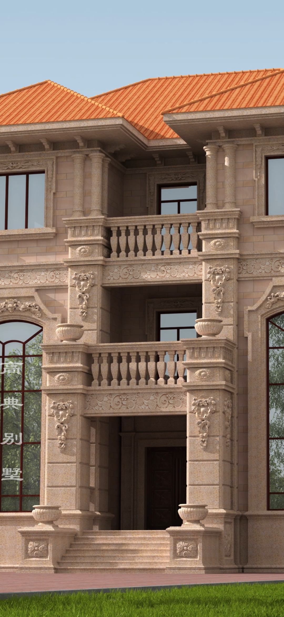 精致豪华三层石材别墅,低调不失奢华