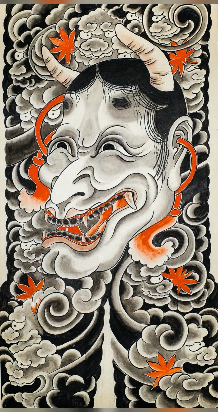 纹身#文身图案(老传统大满背)-度小视