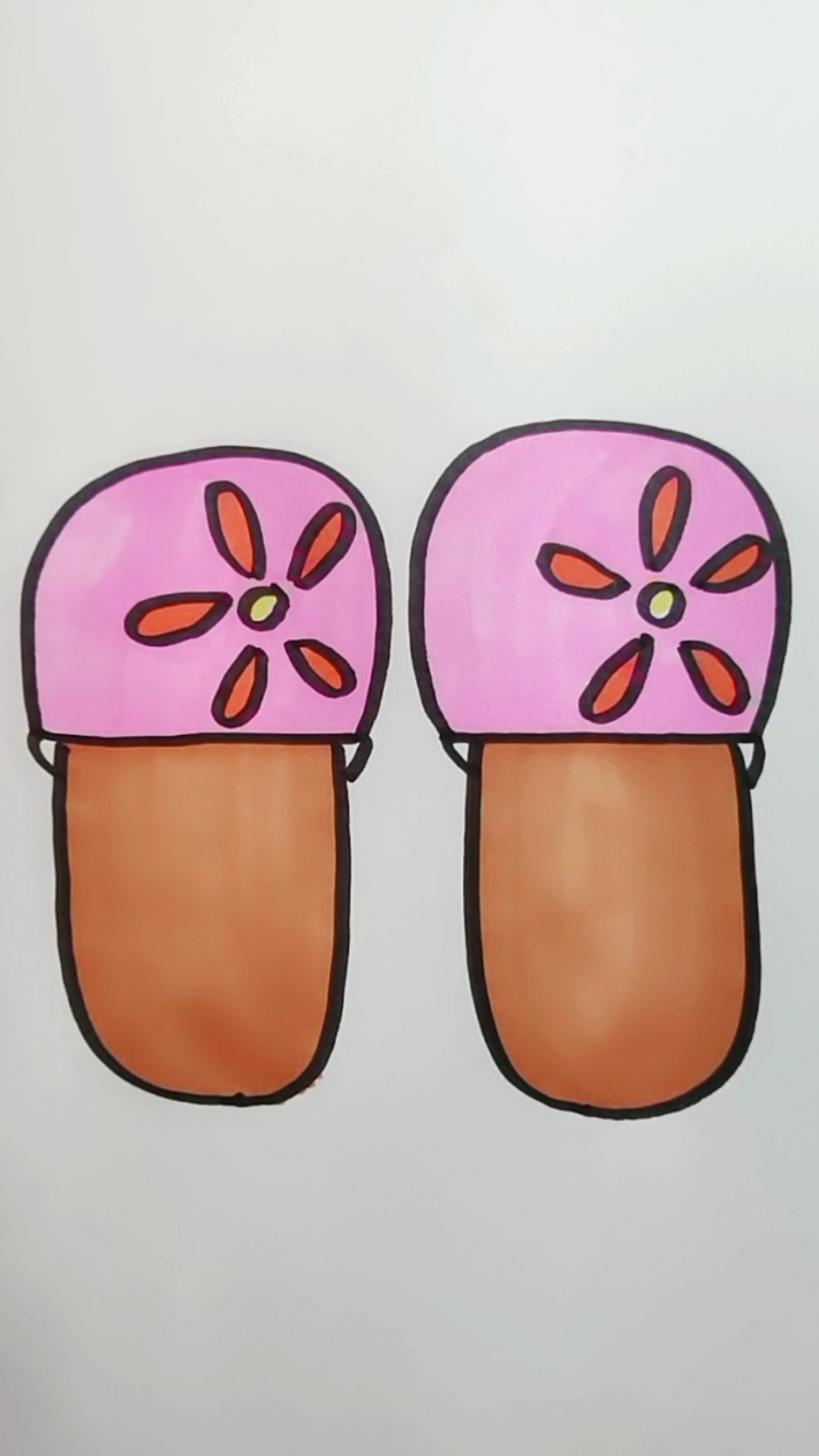 简笔画#简笔画拖鞋