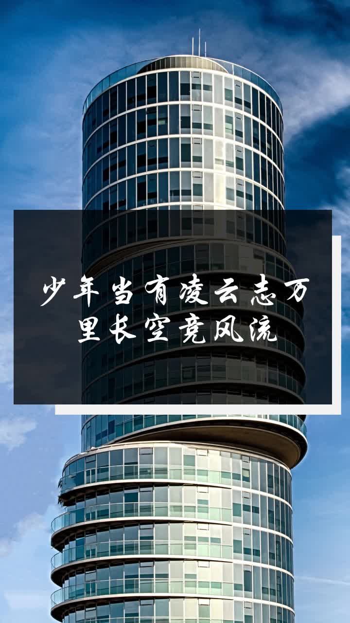 少年当有凌云志万里长空竞风流