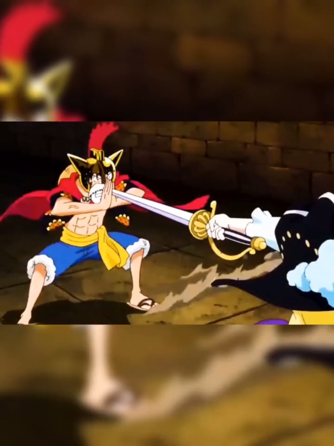 动漫#索隆虚假的空手接白刃