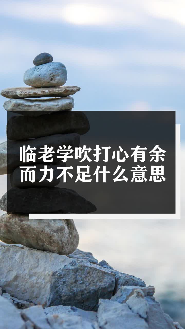 临老学吹打心有余而力不足什么意思