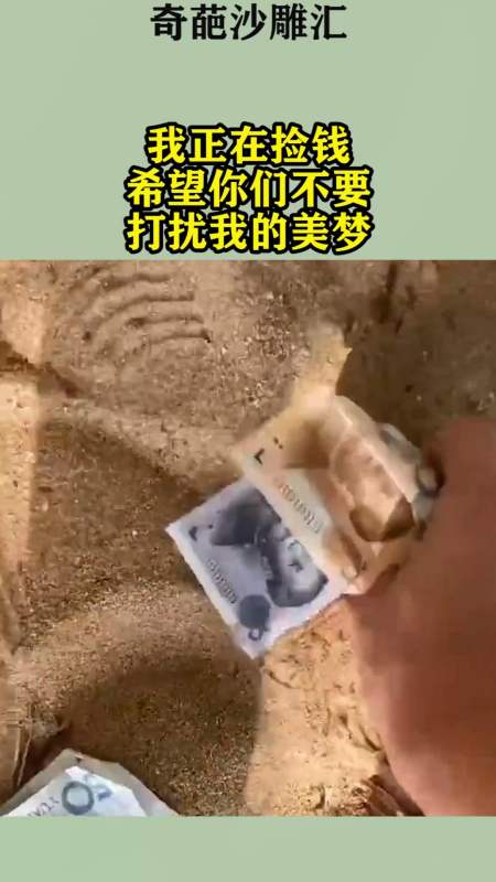 搞笑视频#我正在捡钱,希望你不要打扰我的美梦