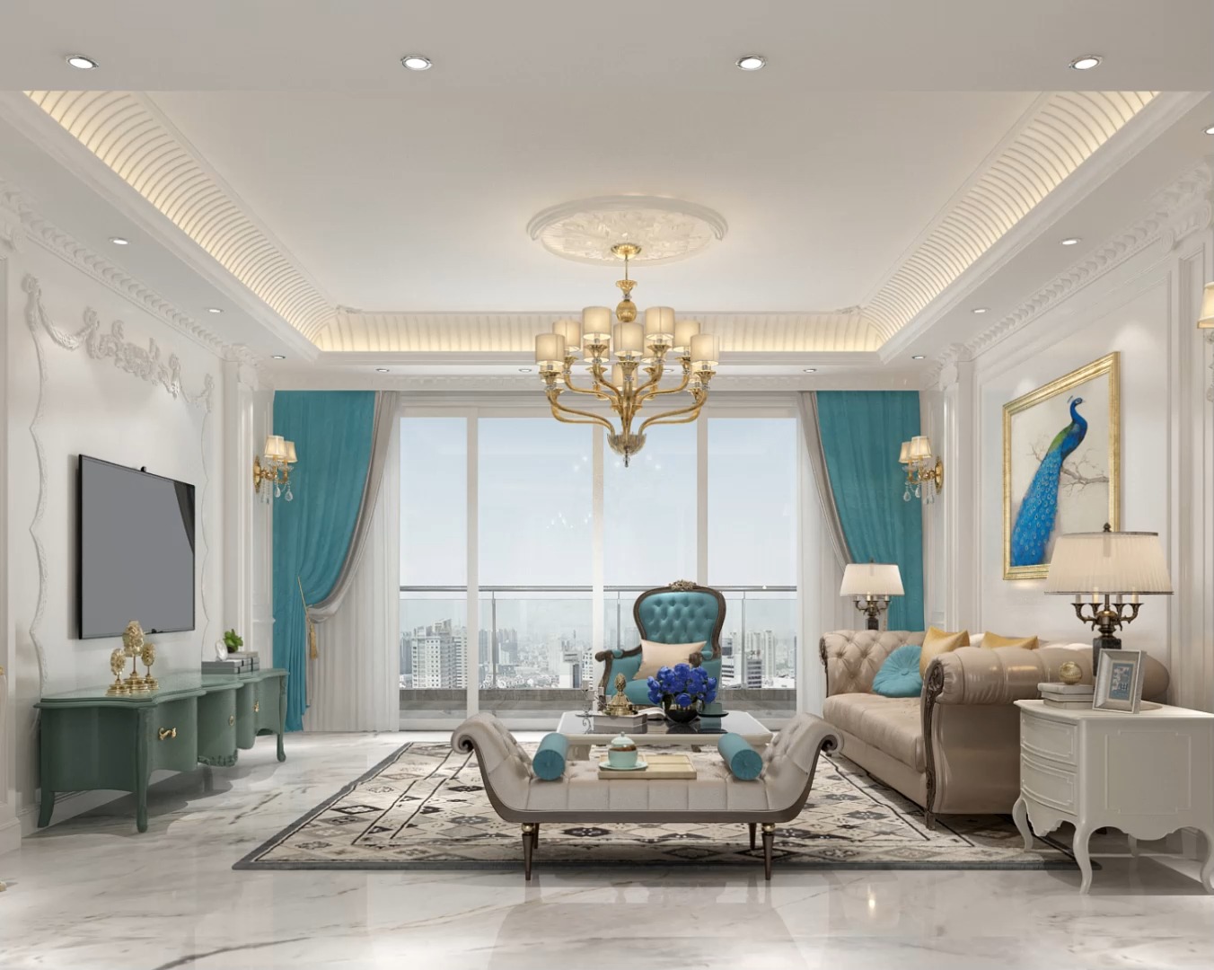 装修设计#法式风格效果图丨通过繁复的设计展现华美的优雅之感!