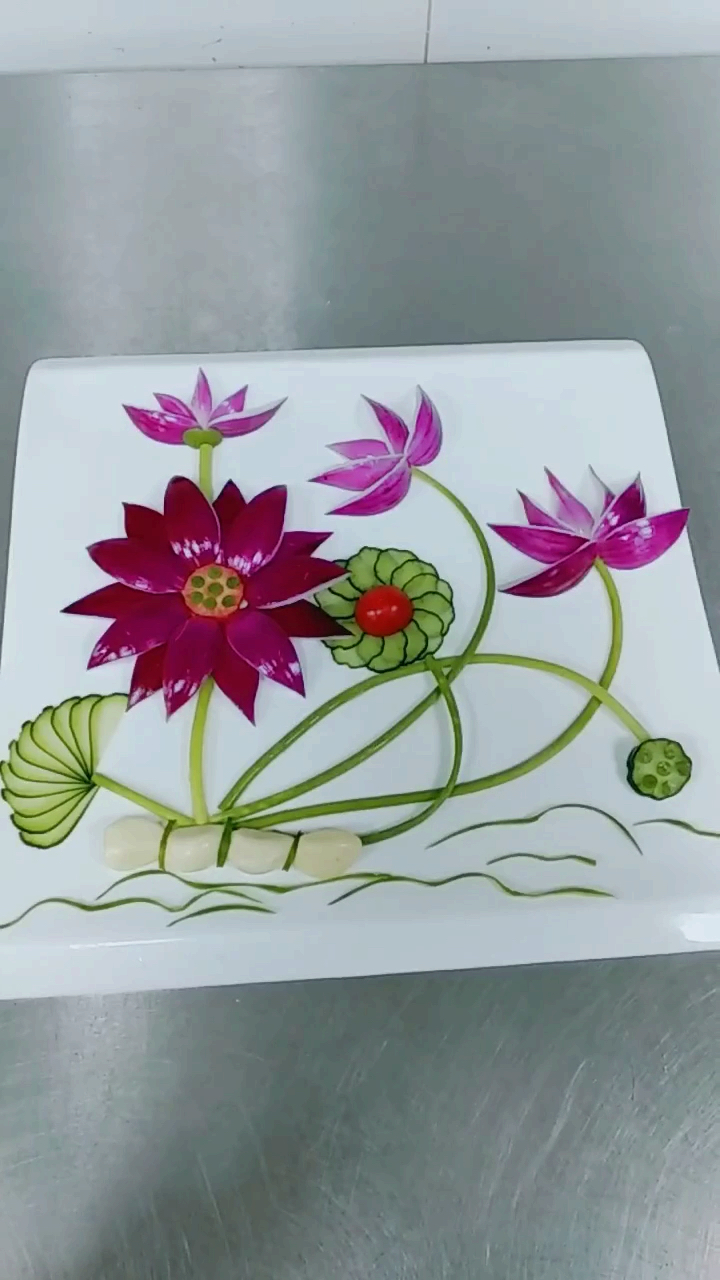 食品雕刻简单盘饰图片