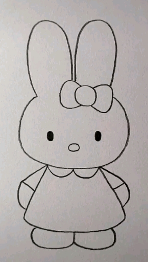 画画原来如此简单#可爱的小兔子来啦