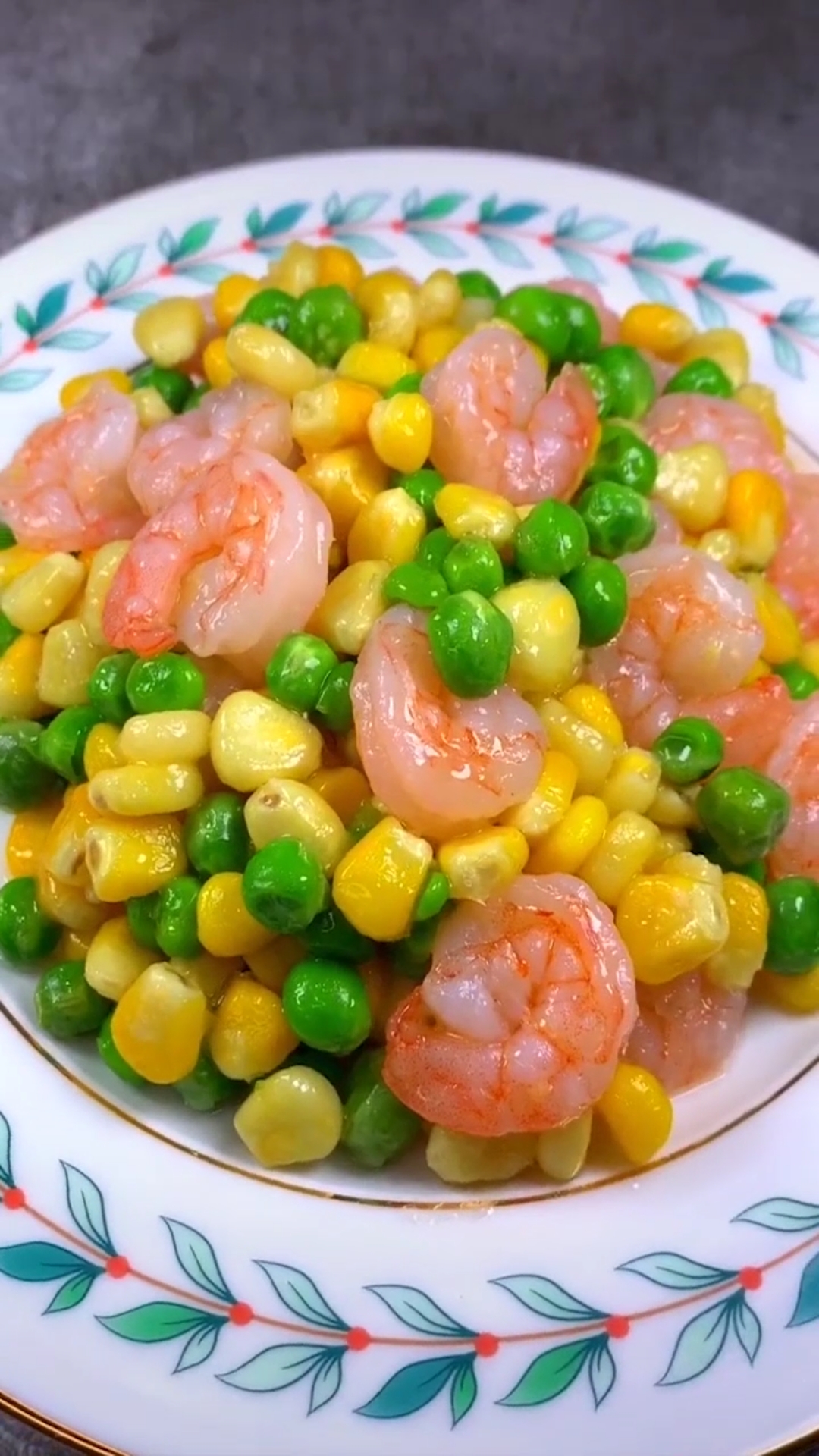 豌豆玉米炒虾仁,简单又好做