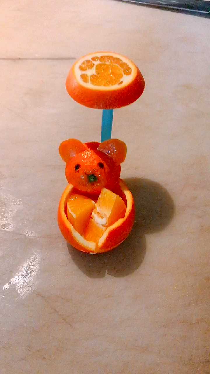 果盘艺术雕刻#一刀下去橙子也可爱