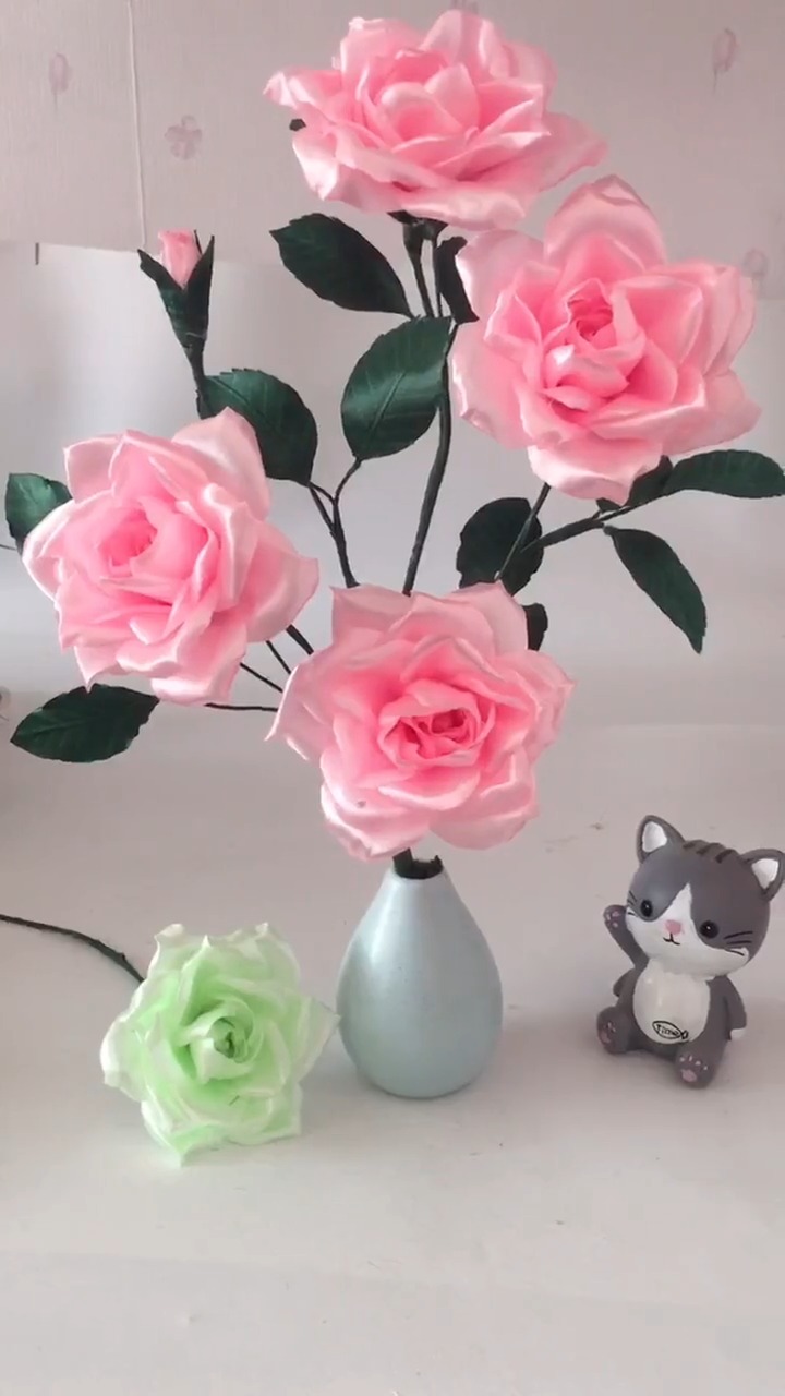 好看的月季花教程来了,十秒钟教会您#手工制作