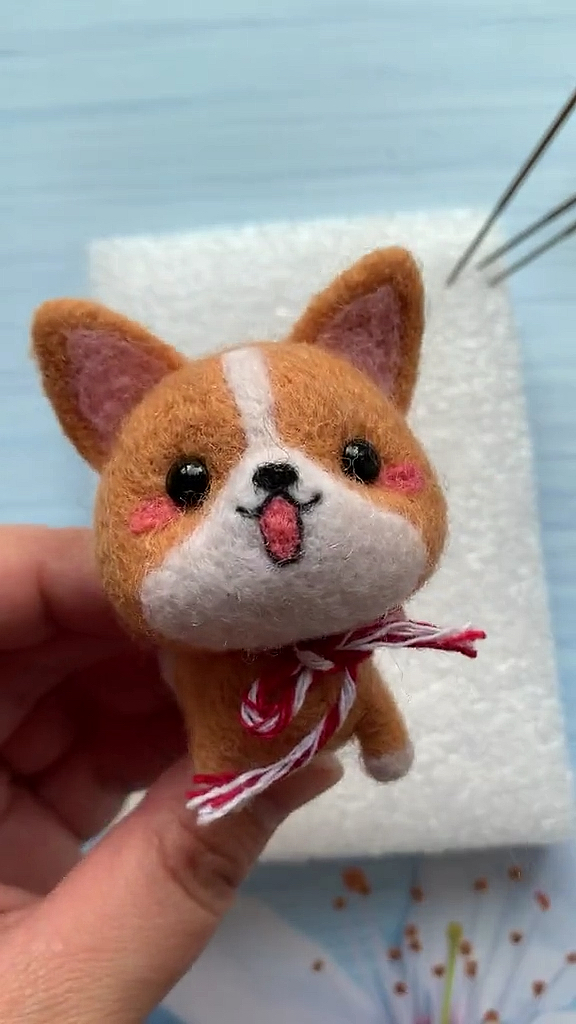 羊毛毡#柯基柯基,在家没事做,不如做羊毛毡.有没有想要一起做的呀