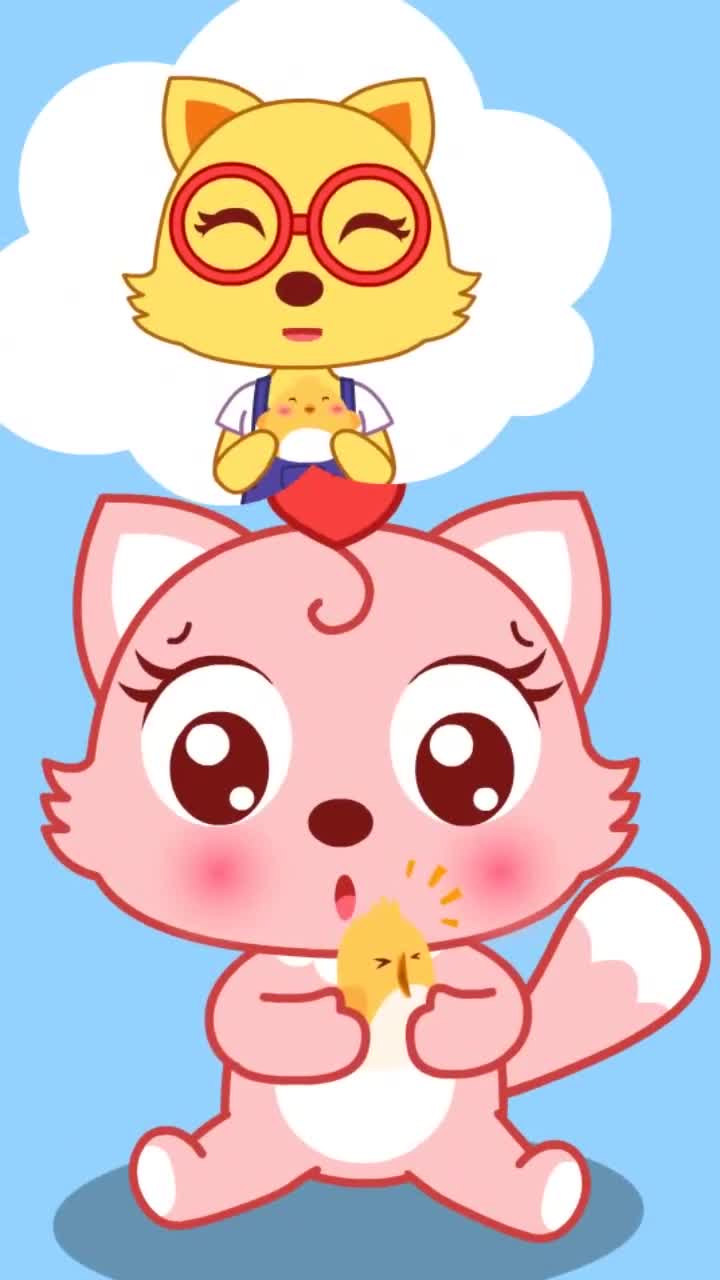 猫小美实在太暖心了,被保护的小鸟一点也不疼