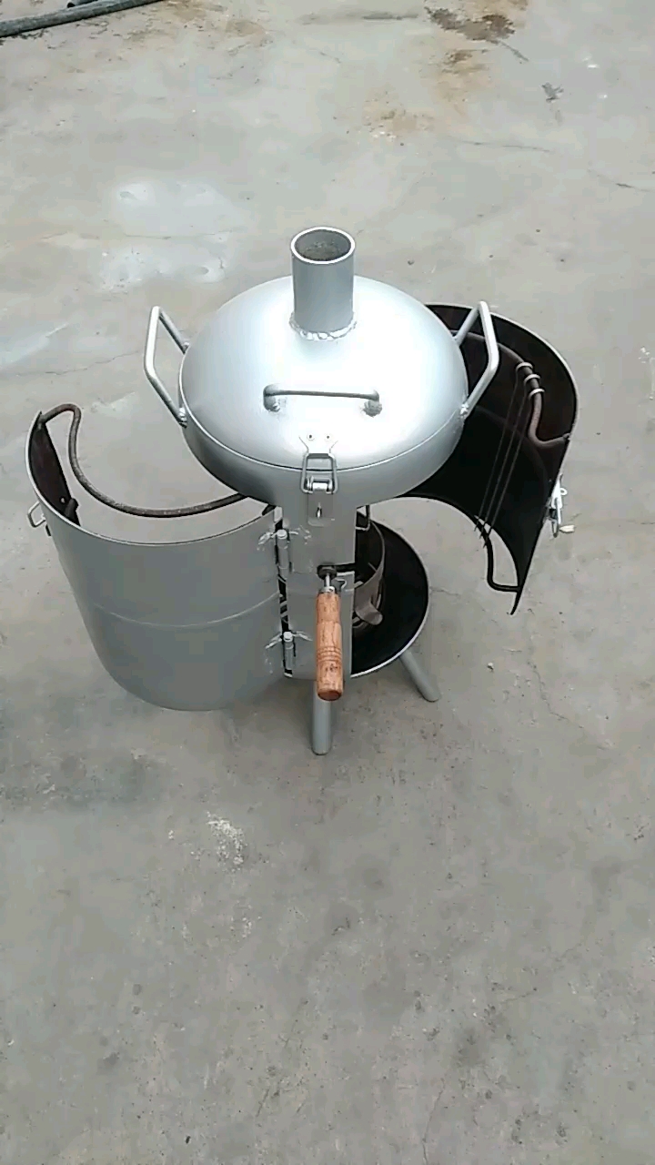 自制三开门无烟吊炉!