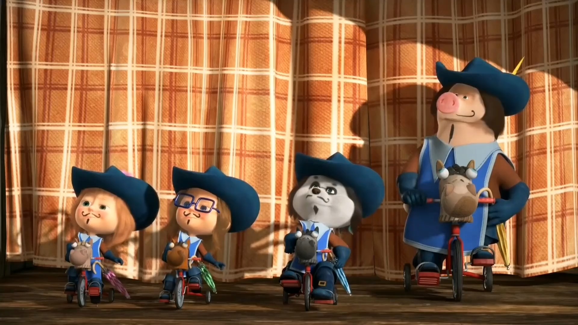 动漫#变成四剑客小家伙们,竟然还帮了熊熊送东西,他们能成功吗