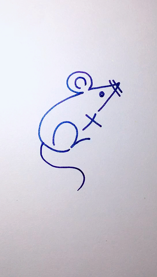 创意简笔画#7 2=9鼠年学画小老鼠