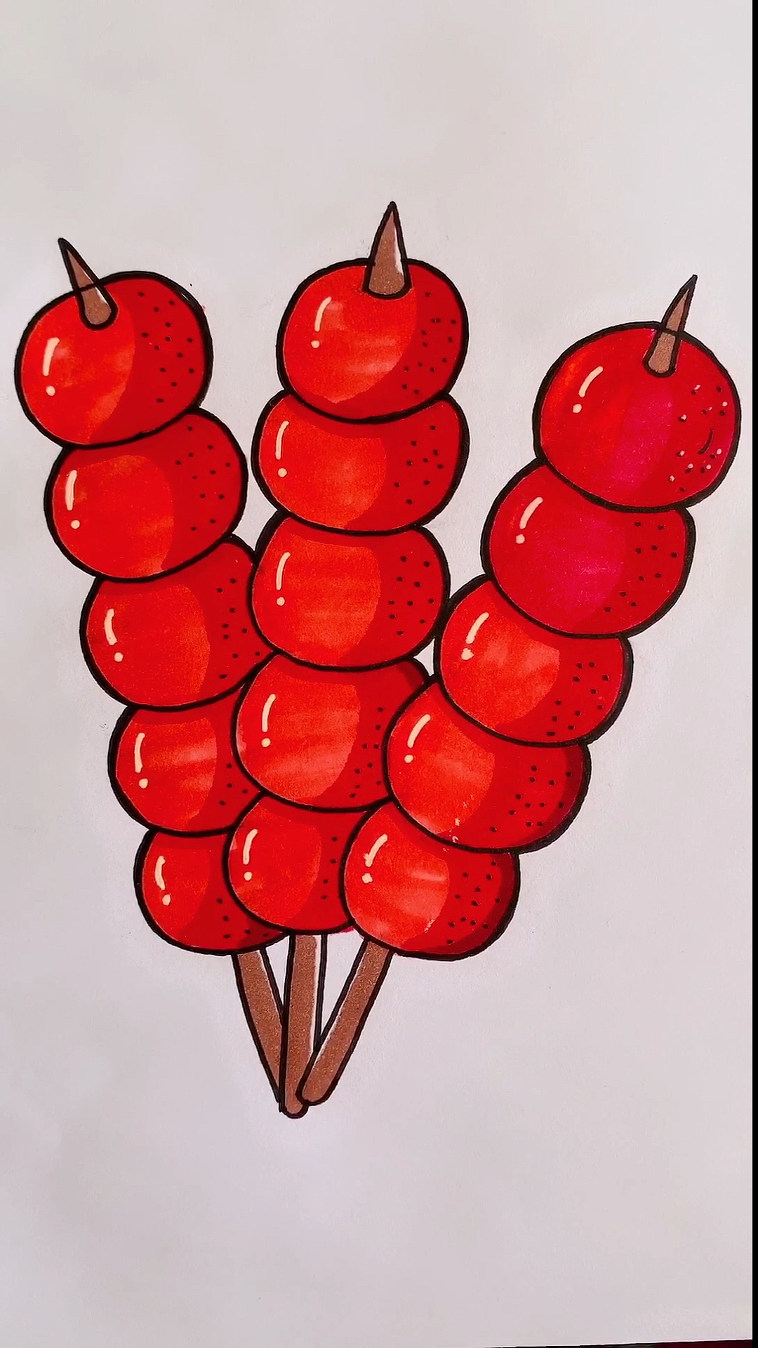 冰糖葫芦的画法图片