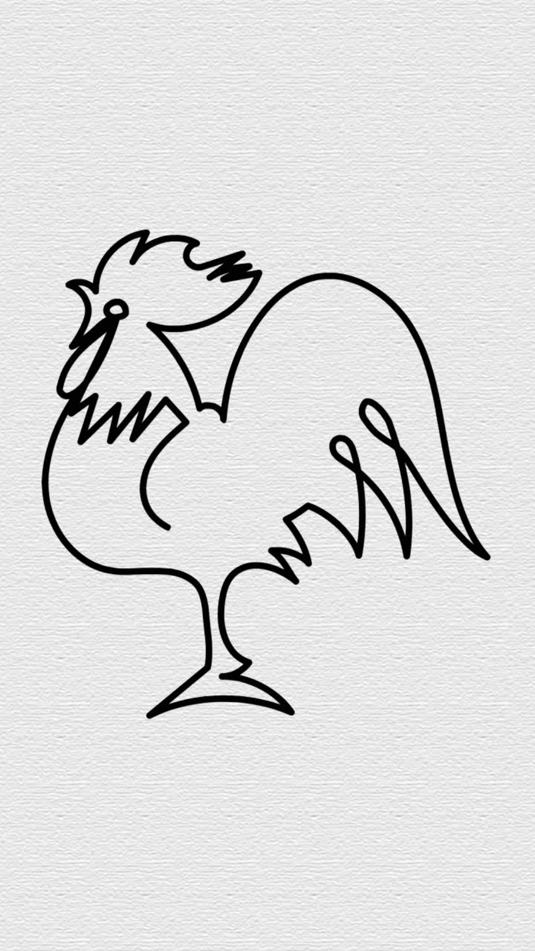 板绘#一笔画公鸡,我也做到了