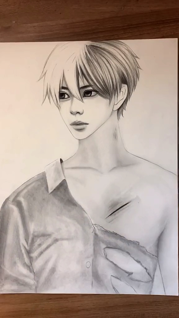 人体素描#今天给你们分享一个帅到爆的小哥哥,喜欢的记得关注我哦