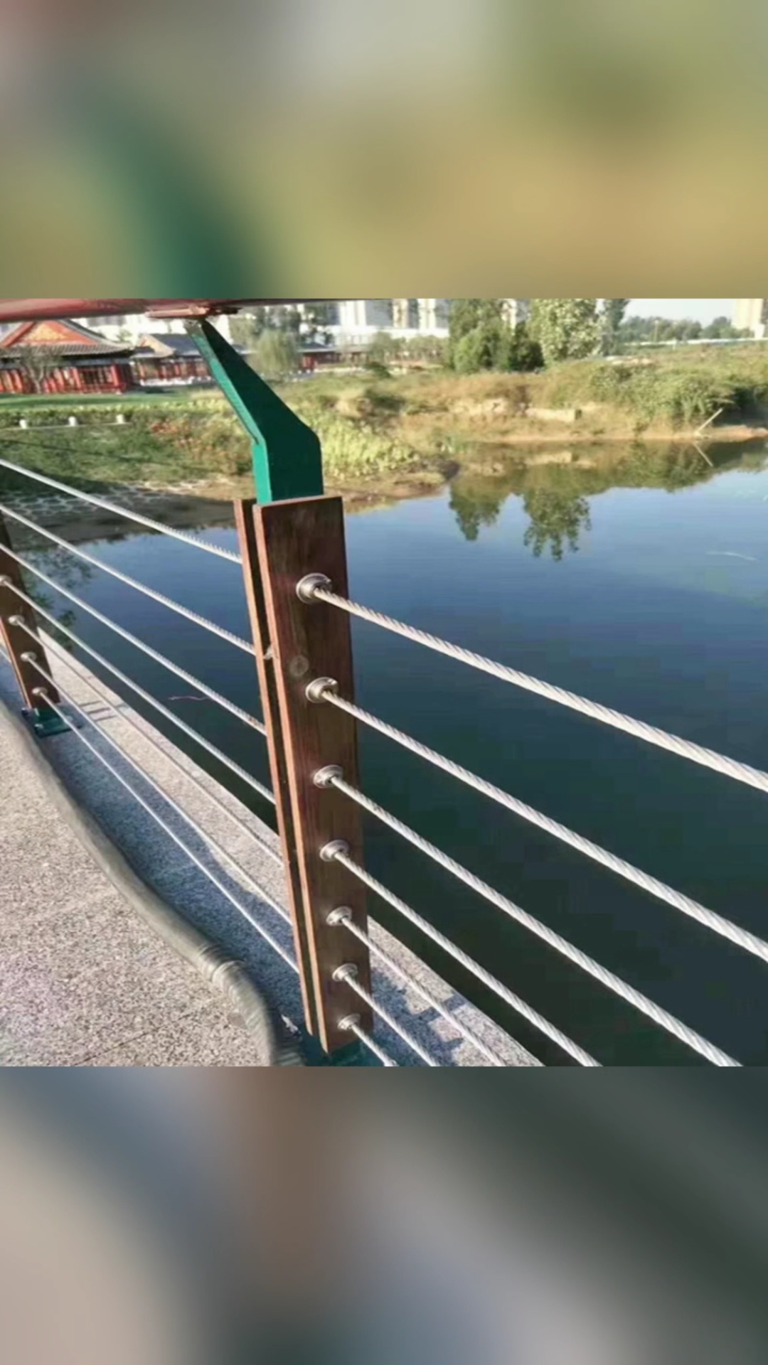 钢索护栏#景观钢索缆索护栏安装不锈钢钢丝绳护栏绳索栏杆效果图柔性