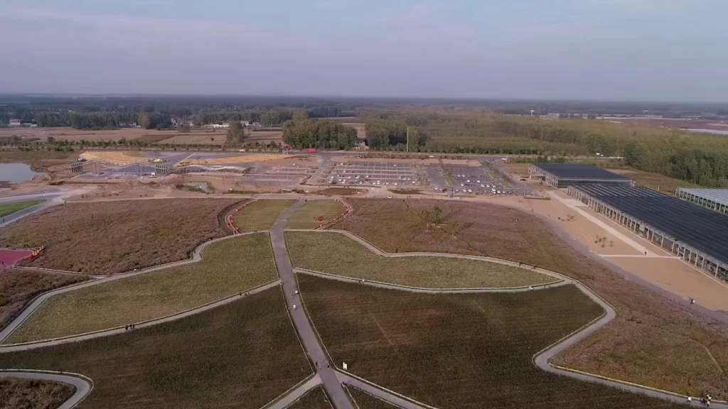 航拍淮安涟水百花园呢