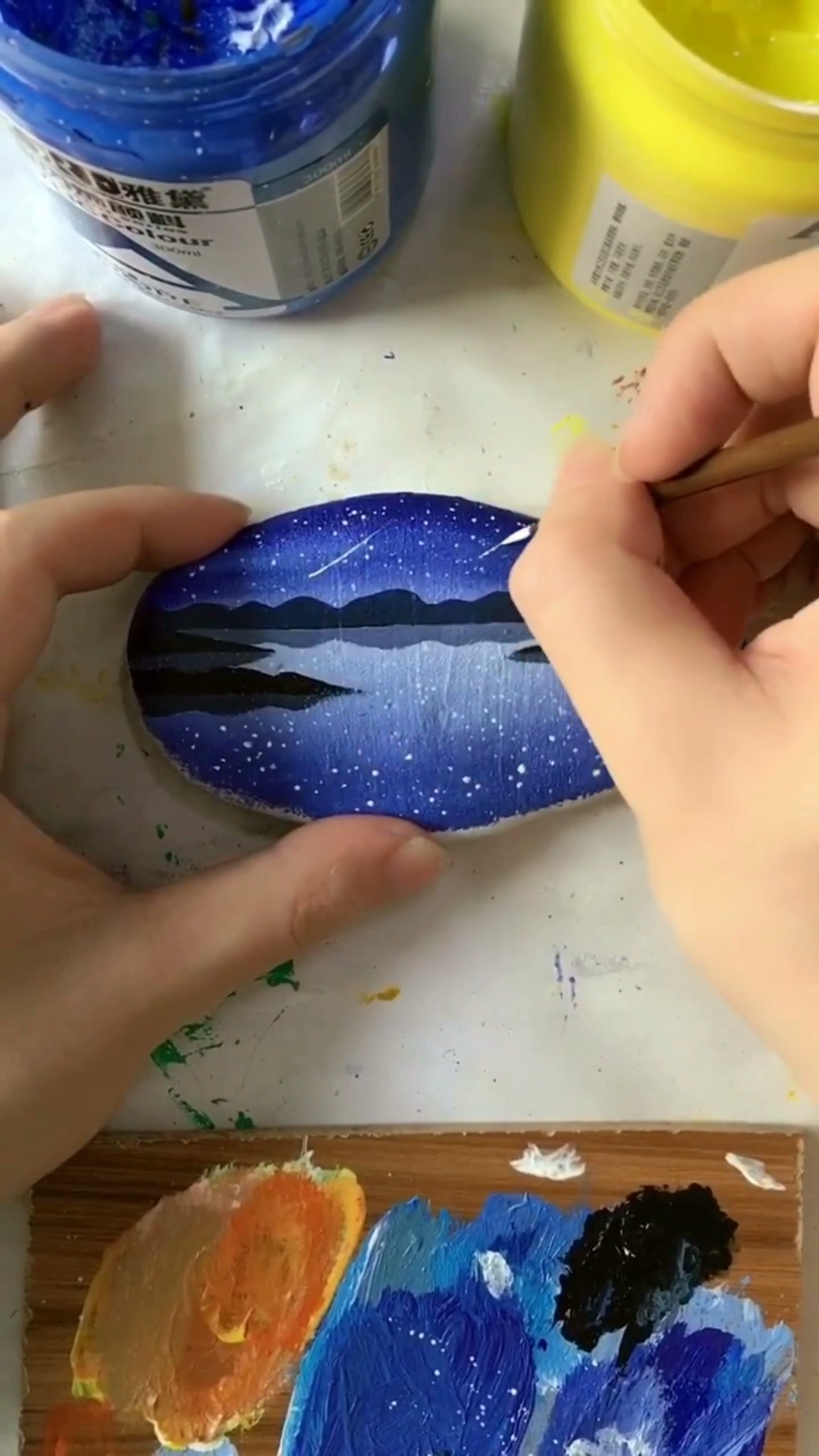 彩绘石头?唯美星空?教程