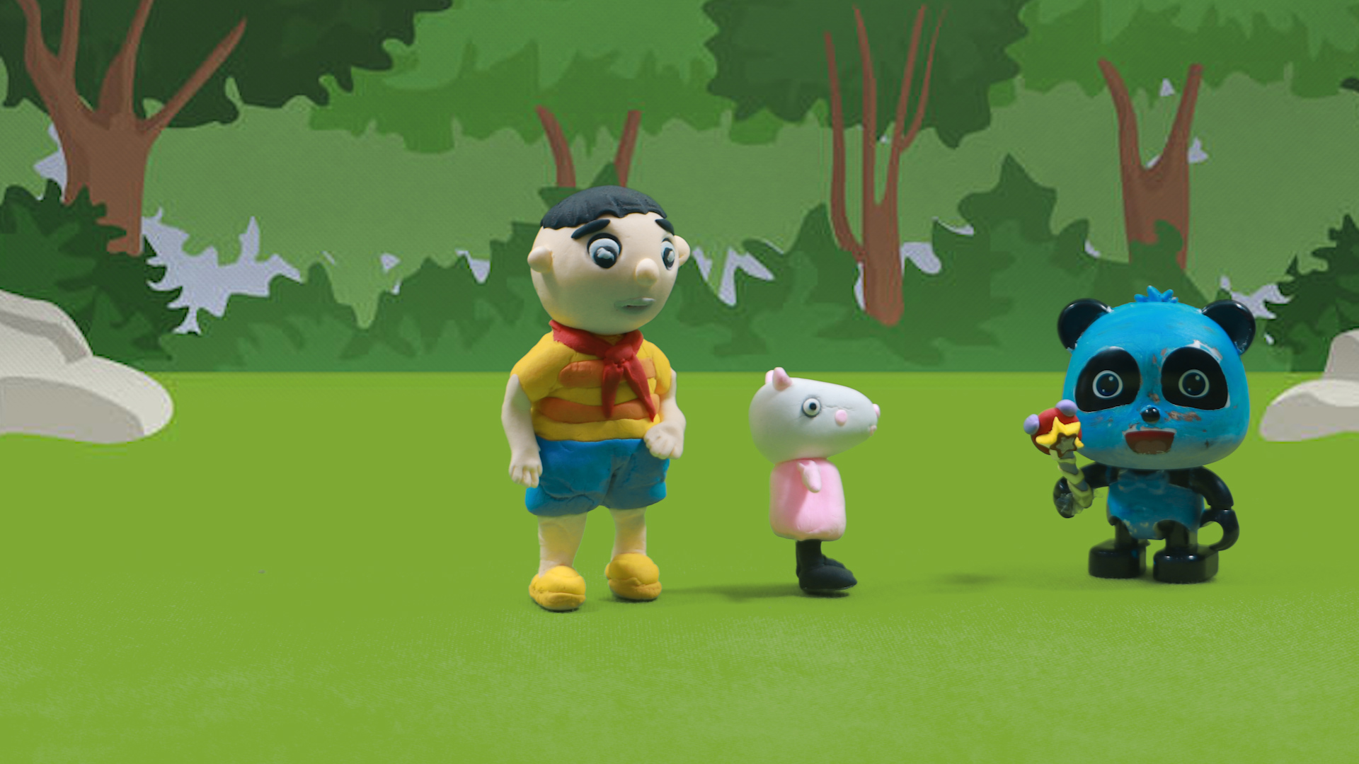 儿童剧:大头儿子和小羊苏西被女巫困在笼子里,喊奇奇来帮忙