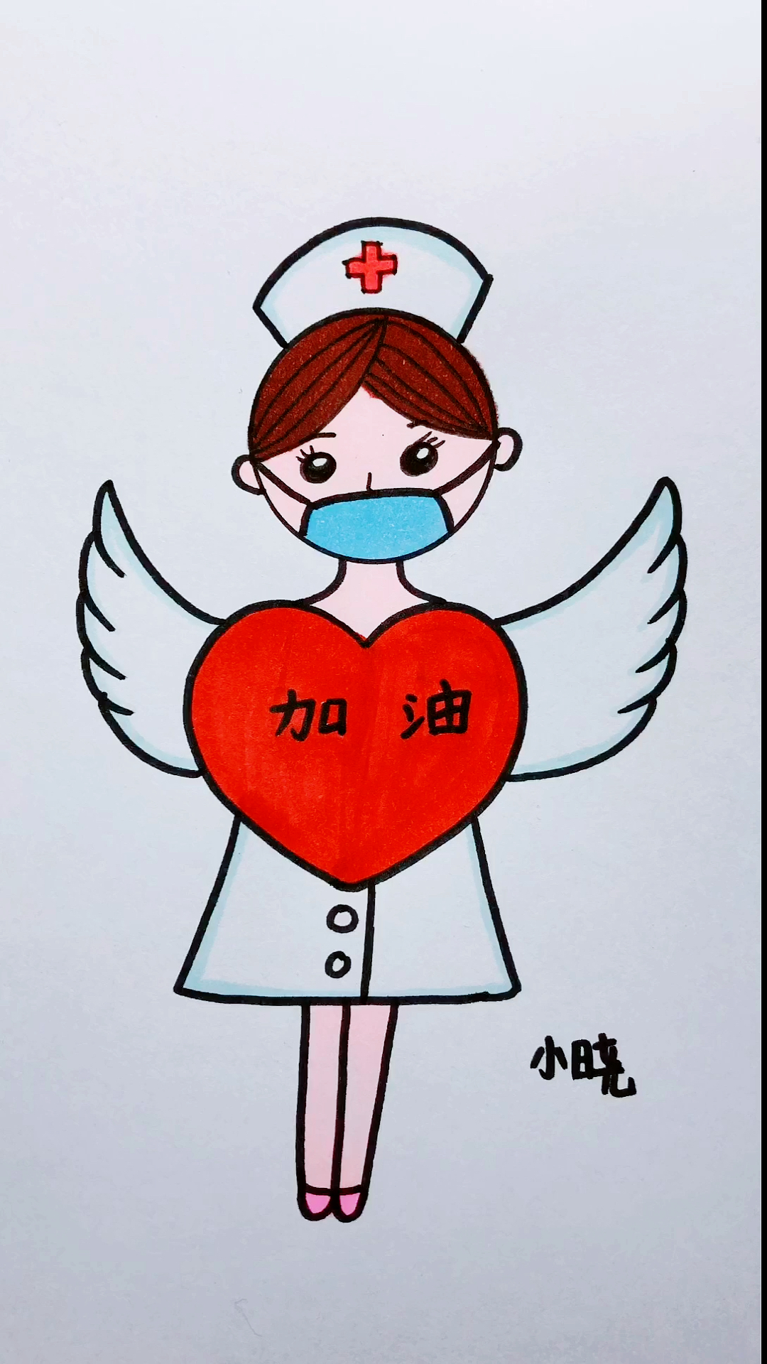 画画原来如此简单#致敬白衣天使