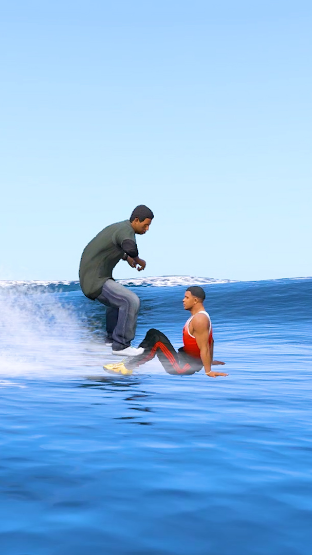 gta5#拉玛水上嘲讽富兰克林