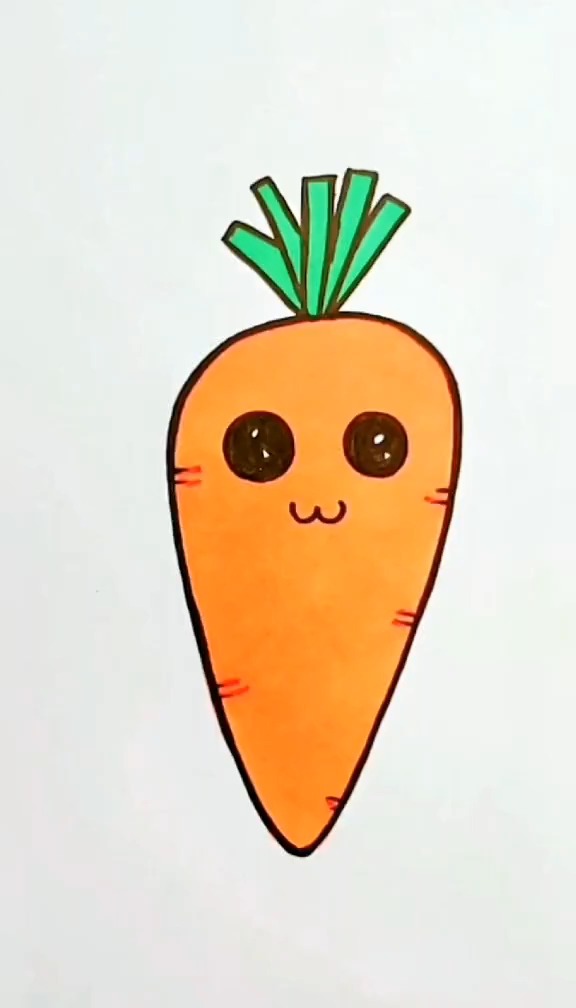 简笔画红萝卜