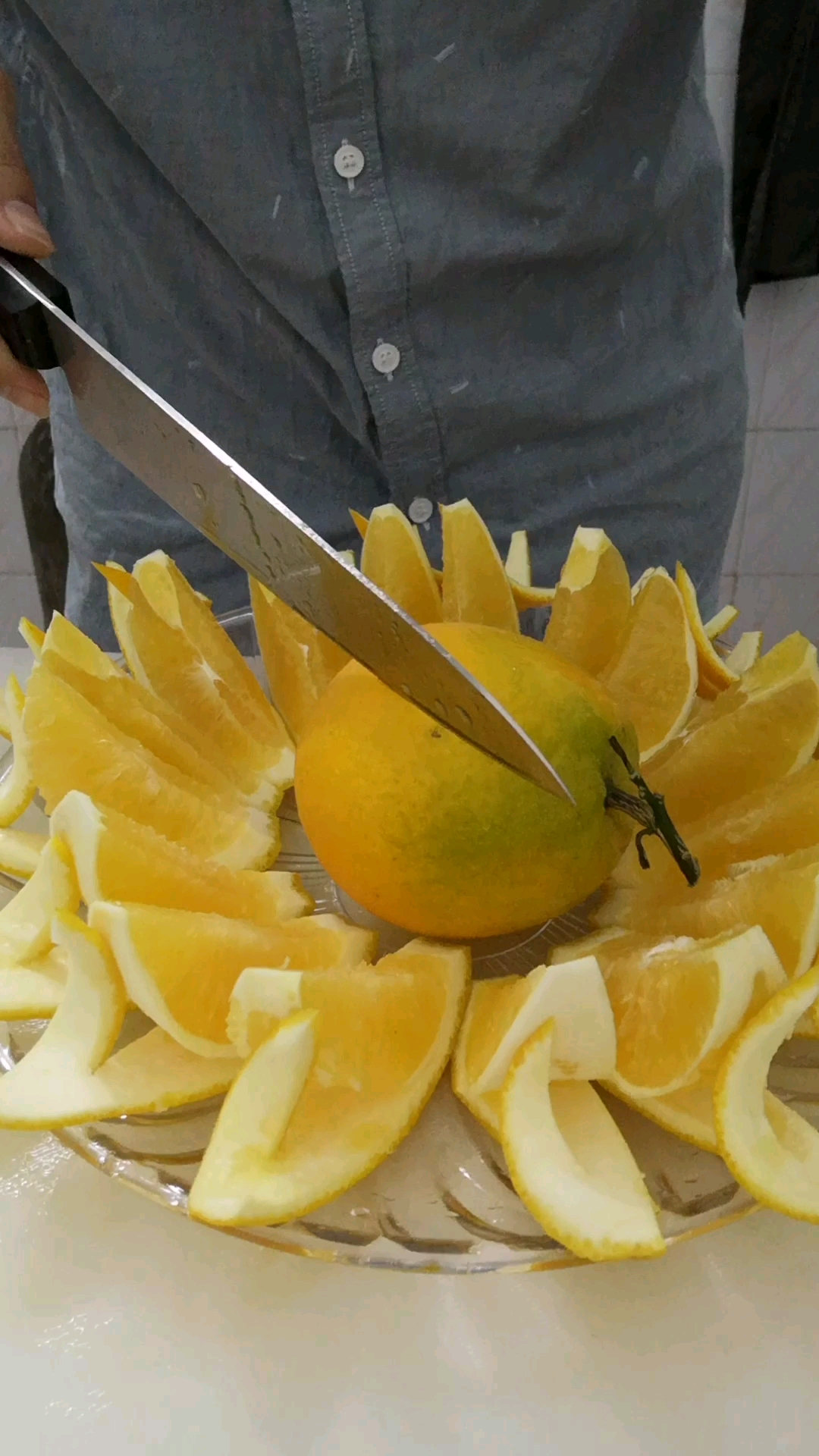 橙子可以这样切,简单的美