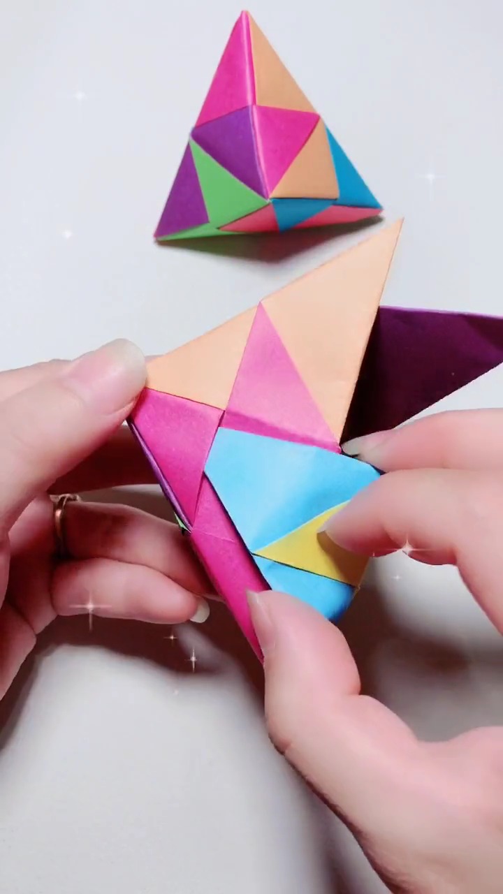 立体三角形折纸#立体三角形折纸