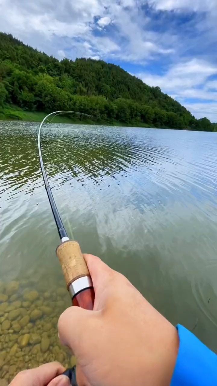 缓飘铁板中鱼全过程路亚钓鱼翘嘴红尾钓鱼人路亚野钓