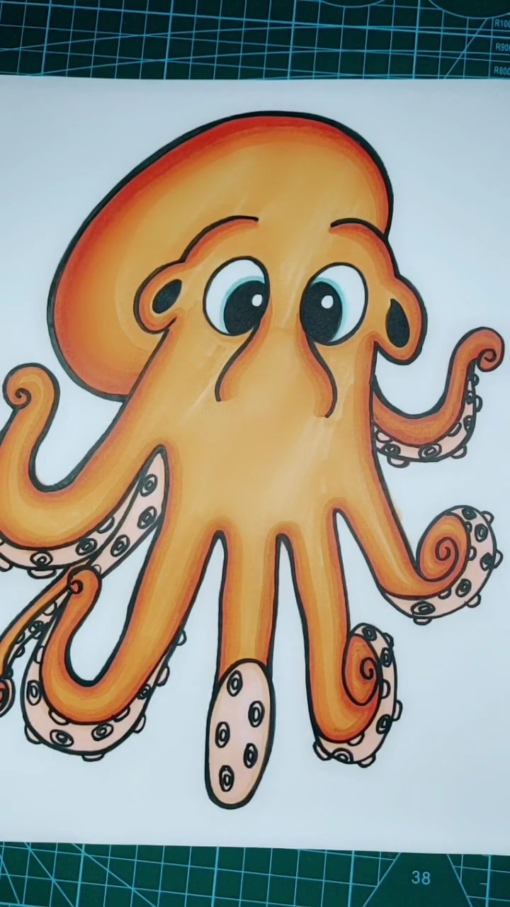 用你的手掌画章鱼,简单吧