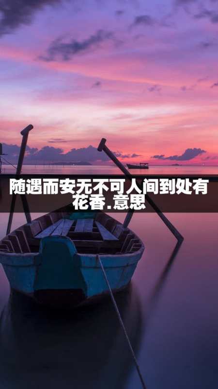 随遇而安无不可人间到处有花香.意思