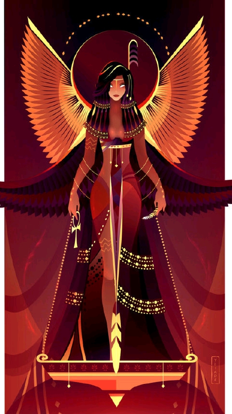 创意海报#法国插画师yliade 笔下的埃及神灵