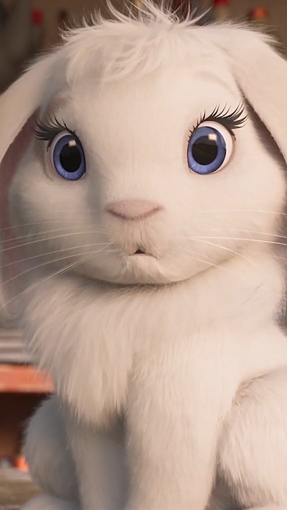 萌萌的兔子又来了,总是用这样呆萌的眼神看着我